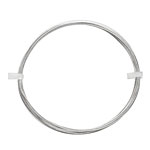 German Style Wire Silver (plated) Flect Pattern Round 20 gauge, 2 meters