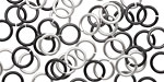 Shades of Grey Mix Enameled Copper Round Jump Ring 7mm, 18 gauge