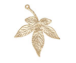 Ezel Findings Gold (plated) Japanese Maple Leaf Link 35x30mm