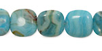 Larimar Blue Crazy Lace Puff Square 14mm