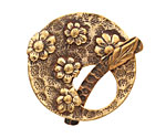 Saki Bronze Floral Toggle Clasp 34mm, 35mm bar