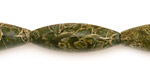 African Green Jasper Rice 30x10mm