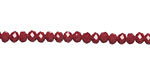 Oxblood Crystal Faceted Rondelle 4mm
