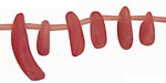 Rhodochrosite Flat Freeform Side Drops 10-24mm