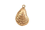 Nunn Design Antique Gold (plated) Oyster Charm 16x25mm