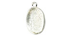 Nunn Design Sterling Silver (plated) Mini Oval Frame Charm 19x12mm