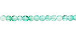 Czech Glass Green/White Round 4mm