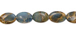 Blue Impression Jasper Flat Oval 12x8mm