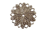 Stampt Antique Pewter (plated) Nouveau Flower Pendant 32mm