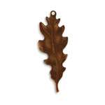 Vintaj Artisan Copper Taliesin Leaf Pendant 15x39mm