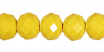 Vintage Yellow Crystal Faceted Rondelle 14mm