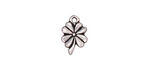 TierraCast Antique Silver (plated) 4-Leaf Clover 9x13mm