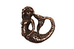 Green Girl Shibuichi Swimming Mermaid 23x25mm