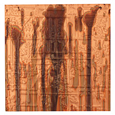 Lillypilly Enchantment Bamboo Embossed Patina Copper Sheet 3"x3", 36 gauge