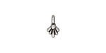 TierraCast Antique Silver (plated) Deco Fan Drop 6x10mm