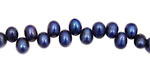 Midnight Blue Dancing Drops 6.5-8mm