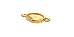 TierraCast Gold (plated) Faceted Link 21x14mm