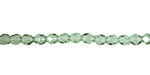 Czech Fire Polished Glass Prairie Green Round 3mm