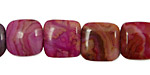 Ruby Crazy Lace Agate Puff Square 14mm