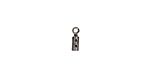 Gunmetal Foldover Crimp End 8x2.5mm