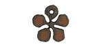 The Lipstick Ranch Rusted Iron Miniature Daisy Pendant 18mm