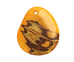 Tagua Nut Gold Groovy Slice 25-35x30-42mm