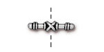 TierraCast Antique Silver (plated) Wrapped Cross Bar 5x22mm