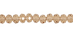 Champagne Crystal Faceted Rondelle 6mm