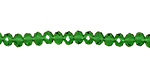 Kelly Green Crystal Faceted Rondelle 4mm