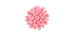 Opaque Pink Lucite Dahlia Flower Cabochon 16mm