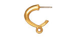 TierraCast Gold (plated) Comtempo Hoop Ear Post 3x19mm