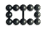 Vintaj Arte Metal Hobnail Ribbon Slide 38x23mm