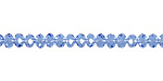 Light Sapphire Crystal Faceted Rondelle 4mm