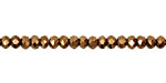 Metallic Antique Bronze Crystal Faceted Rondelle 3mm
