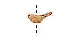 Kylie Parry Ceramic Rust Tiny Stone Bird 8x19mm