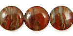 Gray Rainbow Jasper Puff Coin 18mm