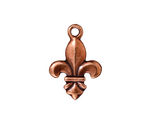 TierraCast Antique Copper (plated) Fleur Pendant 16x24mm