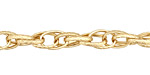 Satin Hamilton Gold (plated) Patterned Interlocking Oval Chain