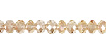 Sand AB Crystal Faceted Rondelle 6mm