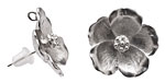 Ezel Findings Rhodium (plated) Pansy Earring 19mm