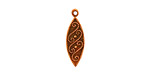 Stampt Antique Copper (plated) Decorative Horse Eye Charm 6x20mm