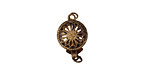 Antique Brass (plated) Filigree Box Clasp 17x10mm