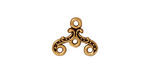 TierraCast Antique Gold (plated) 3-1 Keepsake Link 15x12mm