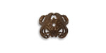 Vintaj Natural Brass Love Birds Bead Cap 15x11mm