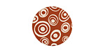 Lillypilly Bronze Groovy Circles Anodized Aluminum Disc 19mm, 24 gauge