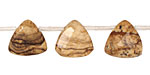 Picture Jasper Faceted Flat Triangle Drop 12mm