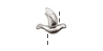 Ezel Findings Rhodium (plated) Peace Dove 11x15mm