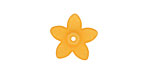 Lucite Mango 5 Petal Mini Flower 2x16mm