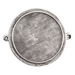 Nunn Design Antique Silver (plated) Raised Bezel Large Circle Link 44x38mm