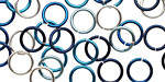 Ocean Mix Enameled Copper Round Jump Ring 8mm, 18 gauge